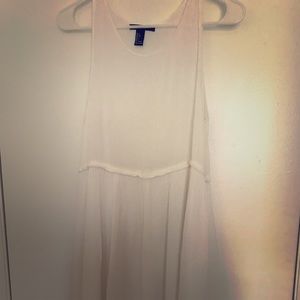 White Forever 21 Baby Doll Dress-Large -never worn